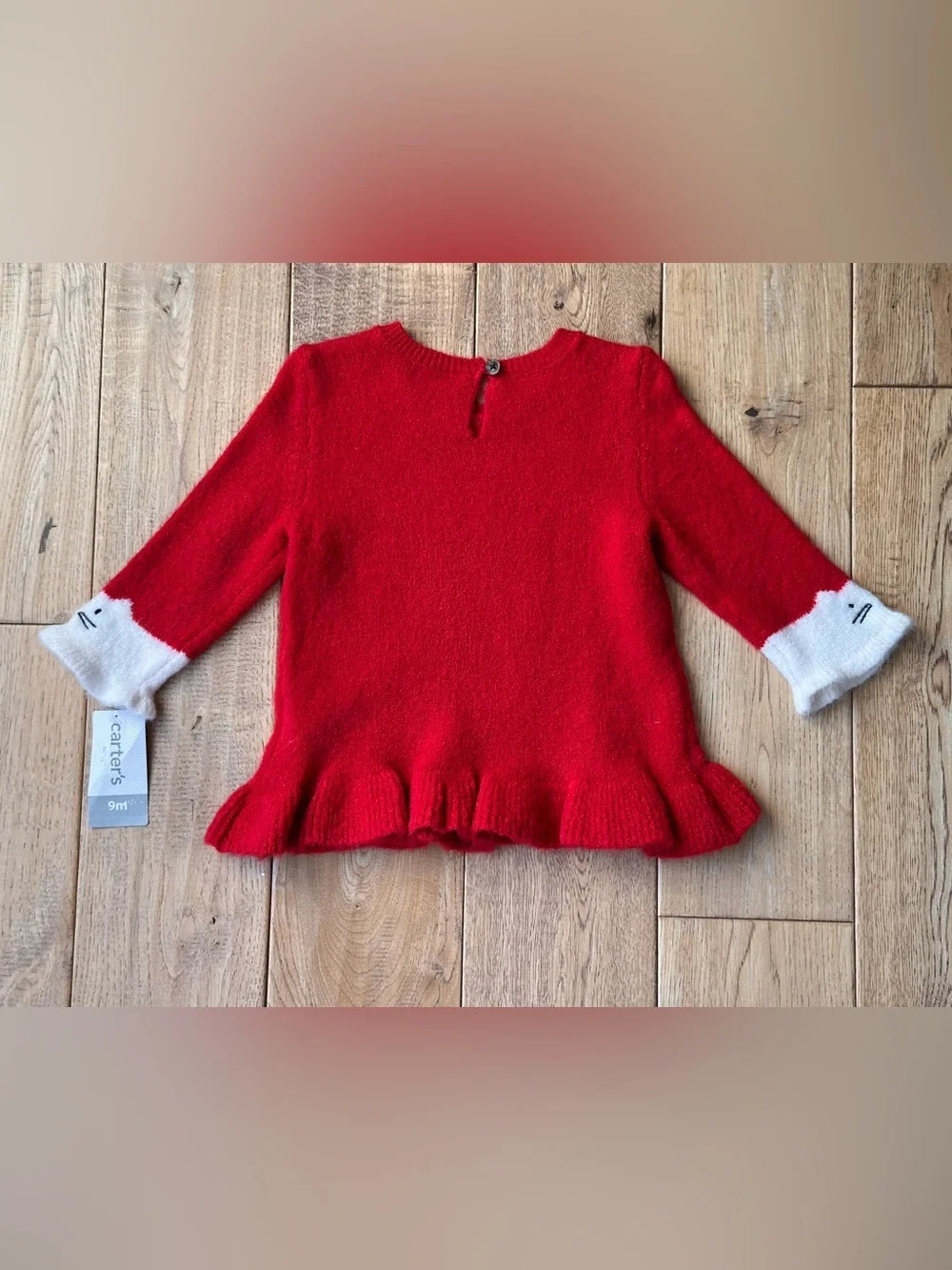 NEW Carter’s Red Cat Sleeve Sweater size 9 Months